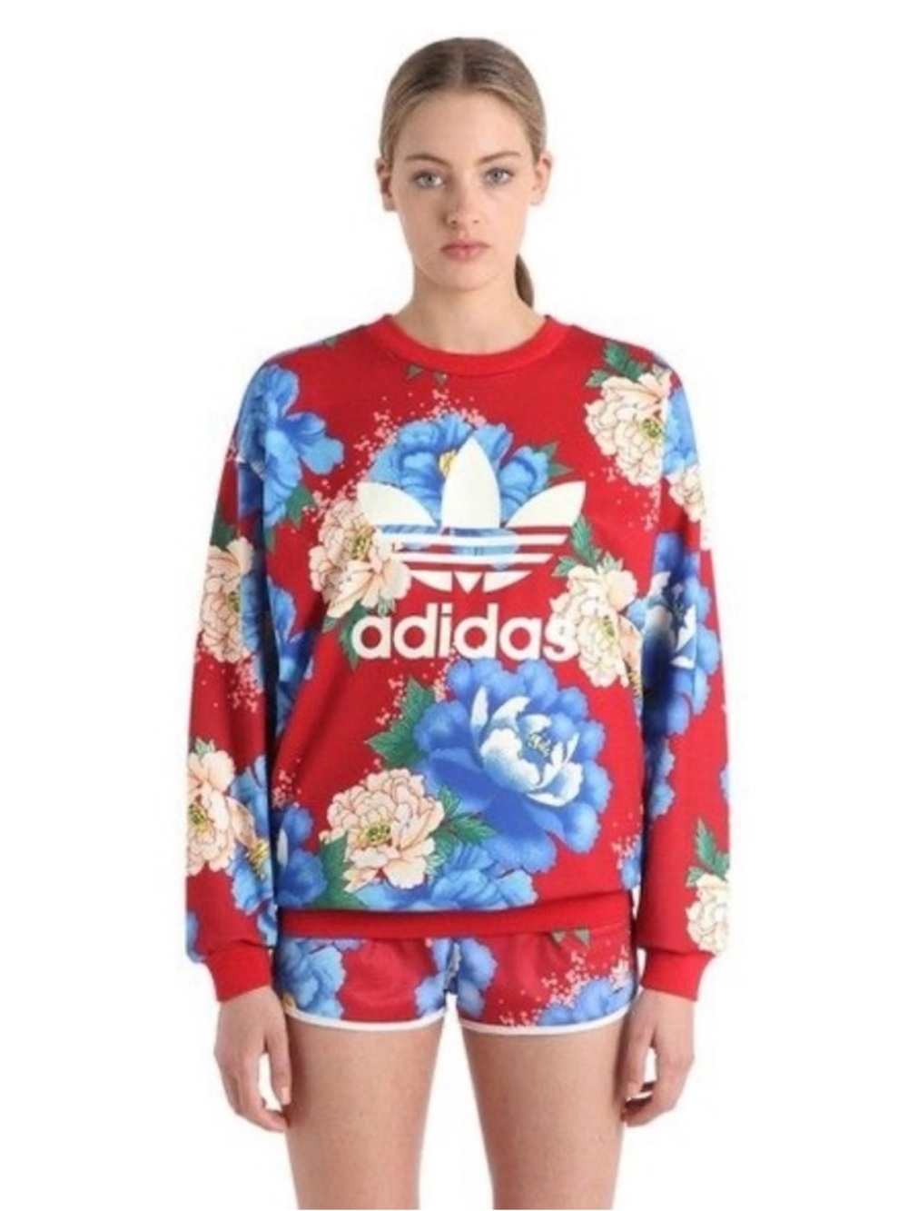 Adidas Originals Women Chita Floral
Boyfriend Fit Sweatshirt Oversized XS